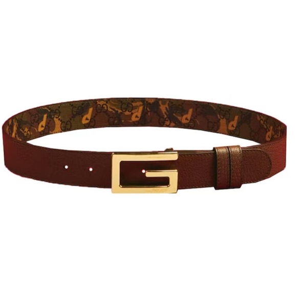 Authentic Palace x Gucci Supreme G Square Buckle Reverrsible Camouflage Belt - Picture 1 of 16